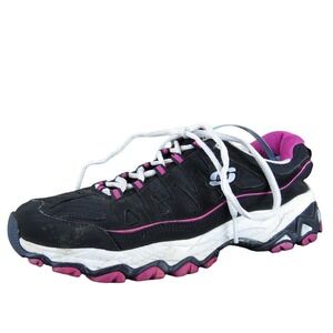 Skechers Women's Encore Athletic Shoes‎ Black Pink Size 7.5 Mesh Suede